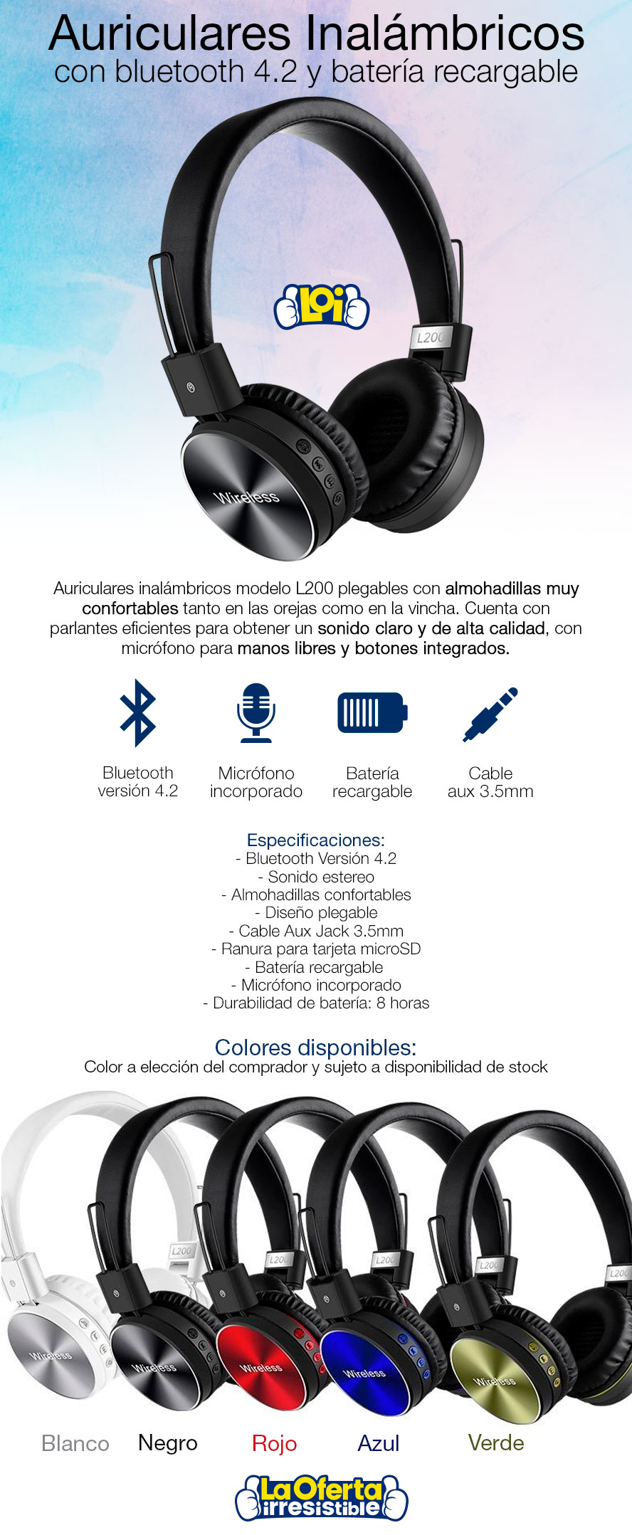 Auriculares 2025 inalambricos loi