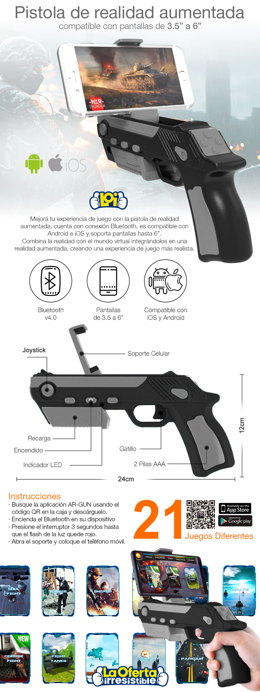 Proyector Móvil 2.0 DIY teléfono móvil proyector de cine portátil:  .es: Hogar